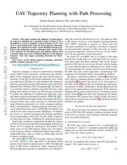 UAV Trajectory Planning with Path Processing