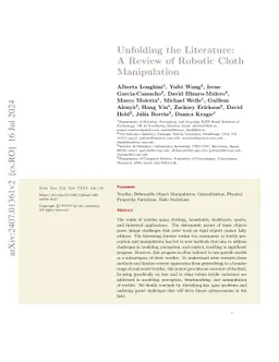 Unfolding the Literature: A Review of Robotic Cloth Manipulation