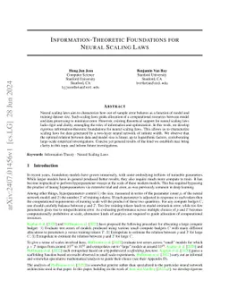 Information-Theoretic Foundations for Neural Scaling Laws