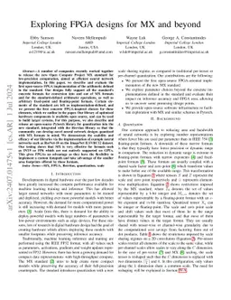 Exploring FPGA designs for MX and beyond