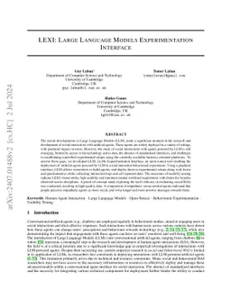 LEXI: Large Language Models Experimentation Interface