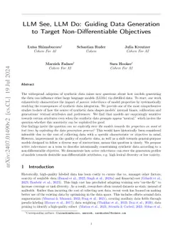 LLM See, LLM Do: Guiding Data Generation to Target Non-Differentiable
  Objectives