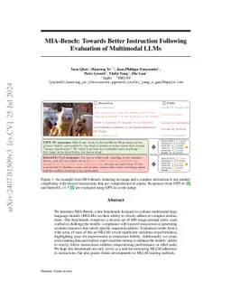 MIA-Bench: Towards Better Instruction Following Evaluation of Multimodal LLMs