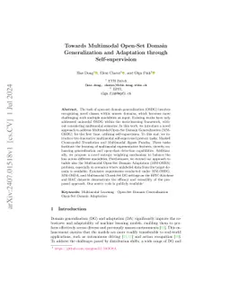 Towards Multimodal Open-Set Domain Generalization and Adaptation through
  Self-supervision