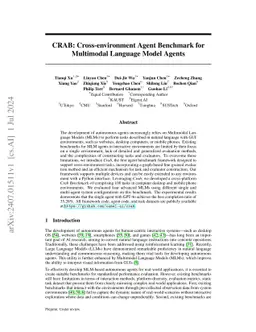 CRAB: Cross-environment Agent Benchmark for Multimodal Language Model Agents