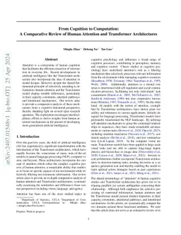 From Cognition to Computation: A Comparative Review of Human Attention
  and Transformer Architectures