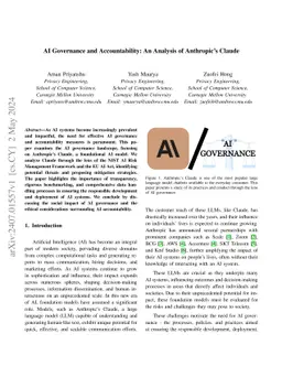 AI Governance and Accountability: An Analysis of Anthropic's Claude