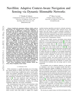NaviSlim: Adaptive Context-Aware Navigation and Sensing via Dynamic
  Slimmable Networks