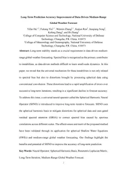 Long-Term Prediction Accuracy Improvement of Data-Driven Medium-Range
  Global Weather Forecast