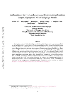 JailbreakZoo: Survey, Landscapes, and Horizons in Jailbreaking Large Language and Vision-Language Models