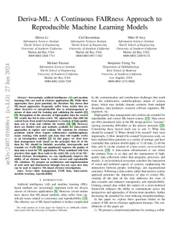 Deriva-ML: A Continuous FAIRness Approach to Reproducible Machine
  Learning Models