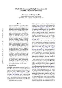 SPARKLE: Enhancing SPARQL Generation with Direct KG Integration in
  Decoding