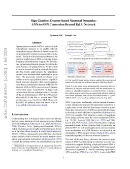 Sign Gradient Descent-based Neuronal Dynamics: ANN-to-SNN Conversion
  Beyond ReLU Network