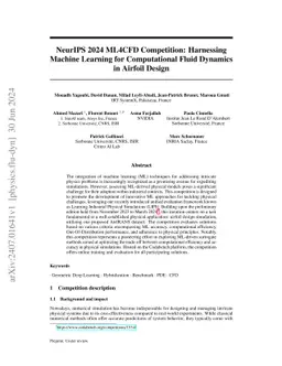 NeurIPS 2024 ML4CFD Competition: Harnessing Machine Learning for
  Computational Fluid Dynamics in Airfoil Design
