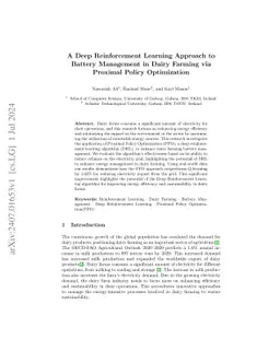 A Deep Reinforcement Learning Approach to Battery Management in Dairy
  Farming via Proximal Policy Optimization