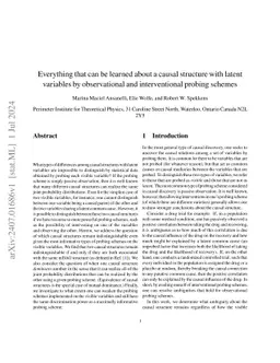 Everything that can be learned about a causal structure with latent
  variables by observational and interventional probing schemes
