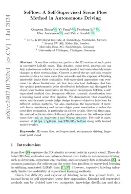 SeFlow: A Self-Supervised Scene Flow Method in Autonomous Driving