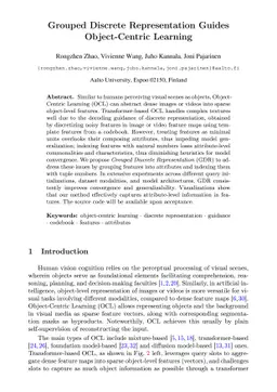 Grouped Discrete Representation Guides Object-Centric Learning