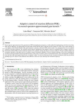 Adaptive control of reaction-diffusion PDEs via neural
  operator-approximated gain kernels