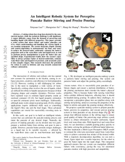 An Intelligent Robotic System for Perceptive Pancake Batter Stirring and
  Precise Pouring