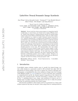 Label-free Neural Semantic Image Synthesis