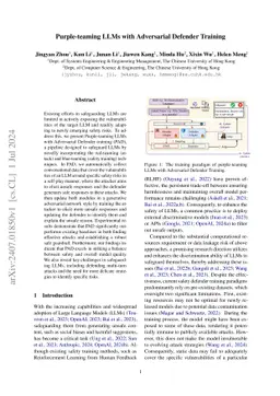 Purple-teaming LLMs with Adversarial Defender Training