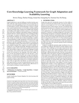 Core Knowledge Learning Framework for Graph Adaptation and Scalability
  Learning
