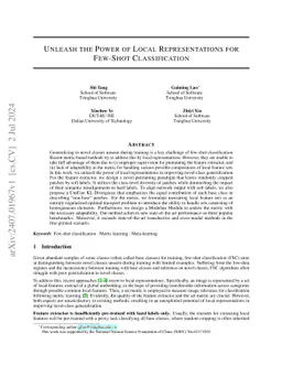 Unleash the Power of Local Representations for Few-Shot Classification