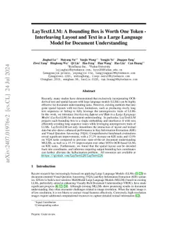 A Bounding Box is Worth One Token: Interleaving Layout and Text in a Large Language Model for Document Understanding
