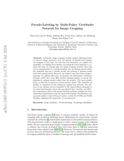 Pseudo-Labeling by Multi-Policy Viewfinder Network for Image Cropping