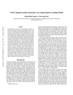 SAVE: Segment Audio-Visual Easy way using Segment Anything Model