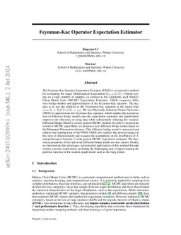 Feynman-Kac Operator Expectation Estimator