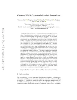 Camera-LiDAR Cross-modality Gait Recognition