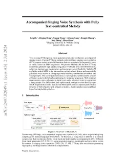 Accompanied Singing Voice Synthesis with Fully Text-controlled Melody