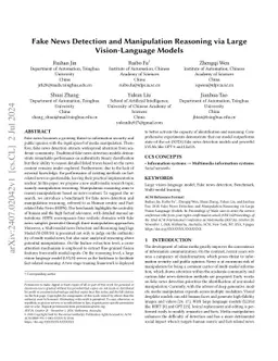 Fake News Detection and Manipulation Reasoning via Large Vision-Language
  Models