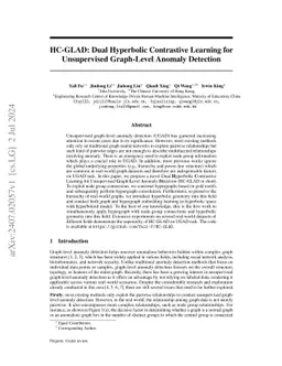HC-GLAD: Dual Hyperbolic Contrastive Learning for Unsupervised
  Graph-Level Anomaly Detection