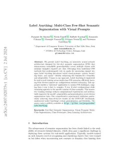 Label Anything: Multi-Class Few-Shot Semantic Segmentation with Visual Prompts