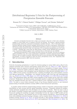 Distributional Regression U-Nets for the Postprocessing of Precipitation
  Ensemble Forecasts