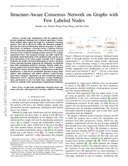 Structure-Aware Consensus Network on Graphs with Few Labeled Nodes