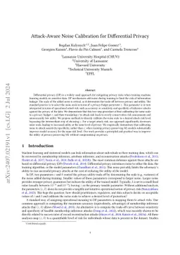 Attack-Aware Noise Calibration for Differential Privacy