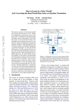 How to Learn in a Noisy World? Self-Correcting the Real-World Data Noise in Machine Translation