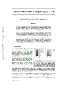Generative Monoculture in Large Language Models