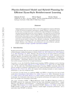 Physics-Informed Model and Hybrid Planning for Efficient Dyna-Style
  Reinforcement Learning