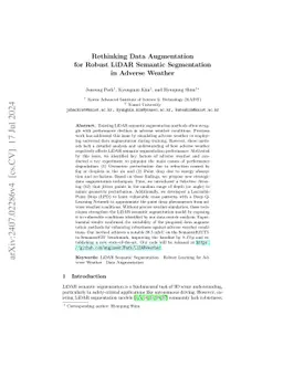 Rethinking Data Augmentation for Robust LiDAR Semantic Segmentation in
  Adverse Weather