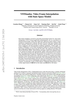VFIMamba: Video Frame Interpolation with State Space Models