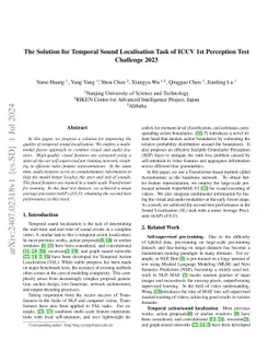 The Solution for Temporal Sound Localisation Task of ICCV 1st Perception
  Test Challenge 2023