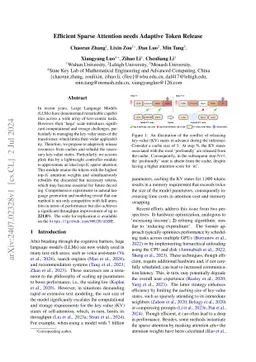 Efficient Sparse Attention needs Adaptive Token Release