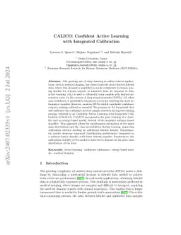 CALICO: Confident Active Learning with Integrated Calibration