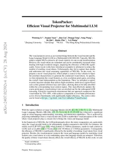TokenPacker: Efficient Visual Projector for Multimodal LLM