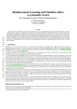 Reinforcement Learning and Machine ethics:a systematic review